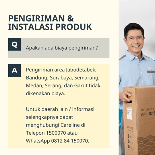 Proses pengiriman produk Coway oleh Blessed Team