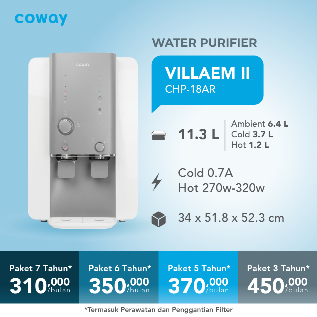 Coway Villaem II - air bersih langsung minum setiap hari